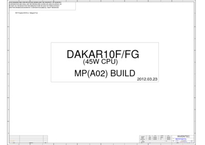 INVENTEC DAKAR 10F, 10FG RX01 SCHEMATICS