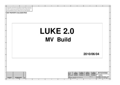 INVENTEC LUKE 2.0 MV 6050A2345301 RA SCHEMATICS