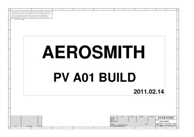 INVENTEC AEROSMITH PV A01 BUILD 6050A2393801 REV A01