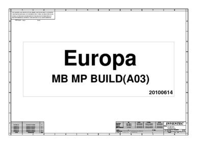 INVENTEC EUROPA 6050A2275401-MB-A03 MP
