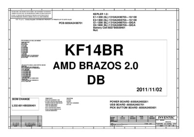 INVENTEC KF14BR AMD BRAZOS 2.0 DB REV B (6050A2412701)