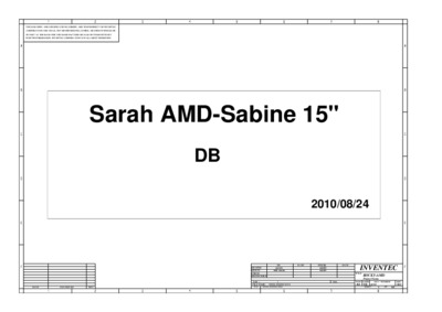 INVENTEC SARAH AMD SABINE 15 RX01 SCHEMATICS