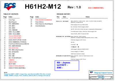 ECS H61H2-M12 REV. 1.0