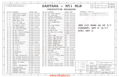 APPLE IMAC M51 PI5 SANTANA MLB - 051-7039 - REV H