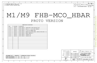 APPLE 820-1920 051-6978 01000 M1-M9 FHB-MCO HBAR