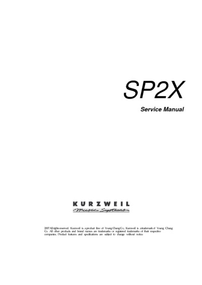 Kurzweil SP2x