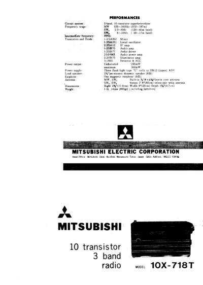 MITSUBISHI 10X718T