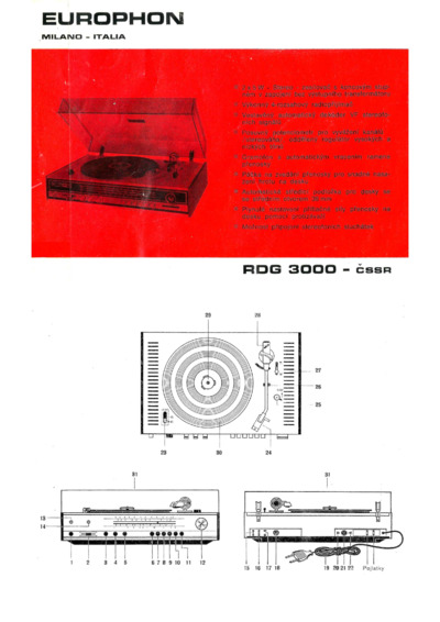 Europhon RDG6000 Turntable