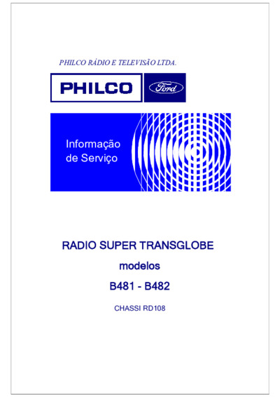 Philco Transglobe B481 B482, Chassi RD108