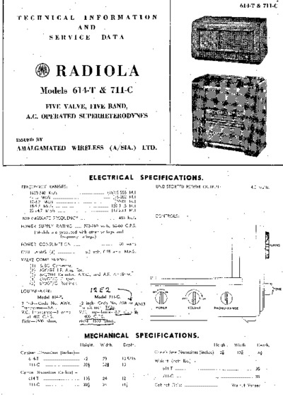 Radiola 614T 711C