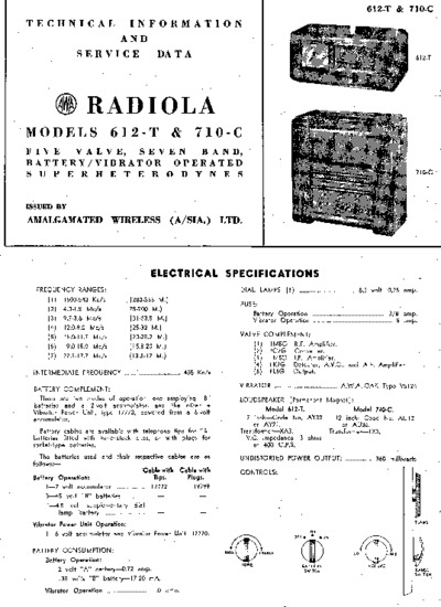 Radiola 612T 710C
