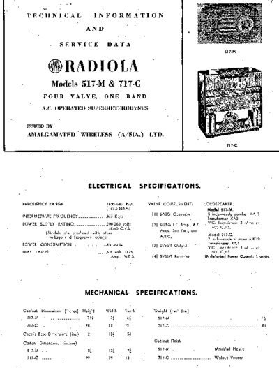 Radiola 517M 717C