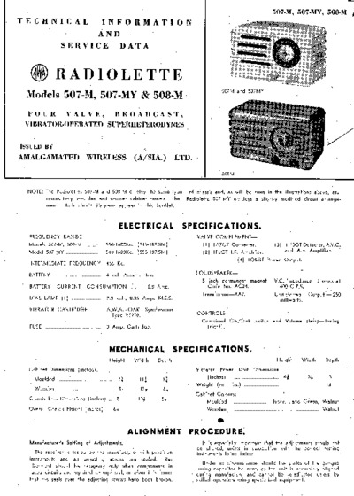 Radiolette 507M 507MY 508M