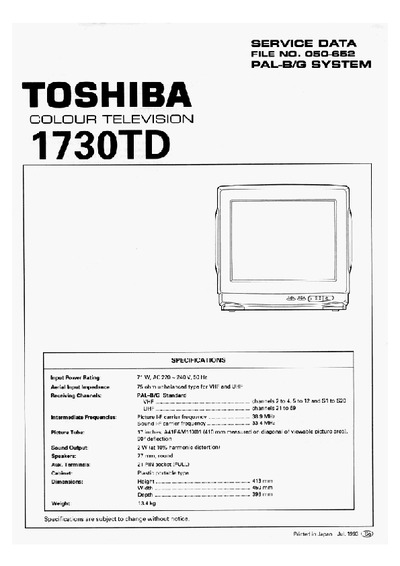 Toshiba 1730TD