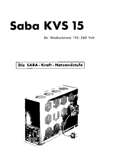 Saba KVS15