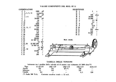 Radiomarelli 9U15 components