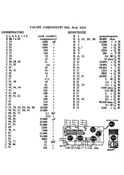Radiomarelli 9A26 components