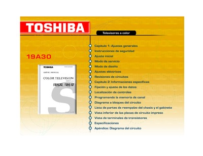 Toshiba 19A10, 19A30 Chasis TAC0005. TAC0007