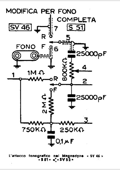 Magnadyne SV46 SV146 phono input