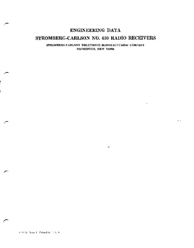 Stromberg Carlson 430 service manual
