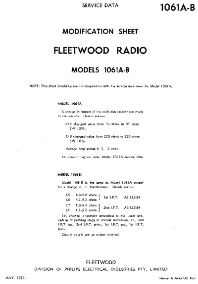 Fleetwood 1061A B