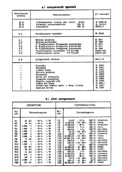 Phonola T601 components
