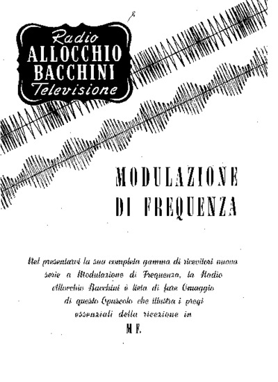 Allocchio Bacchini Opuscolo FM