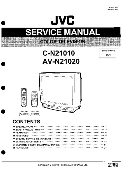JVC C-N21010 AV-N21020 Chasis FV2