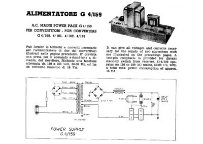Geloso G4-159 Power supply