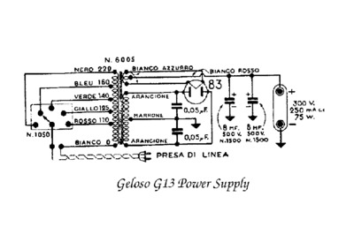 Geloso G13 Power supply