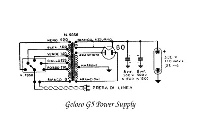 Geloso G5 Power supply