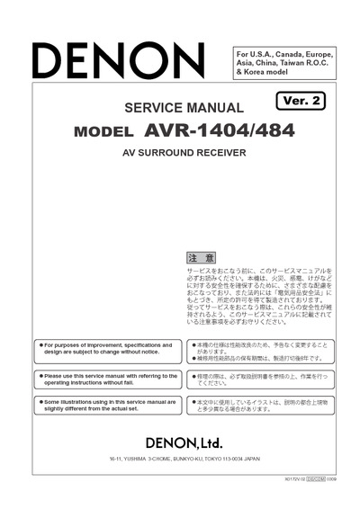 DENON AVR-1404, AVR-484