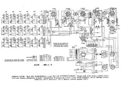 Siemens 8108 Sopramobile 8113A-B Radiofonografo