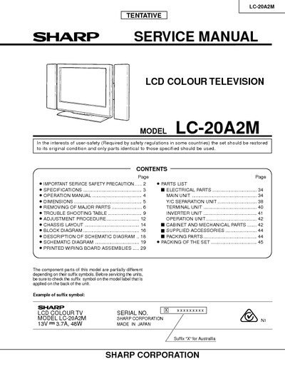 Sharp LCD LC20A2M