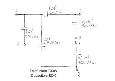 Telefunken T33W - Capacitors BOX