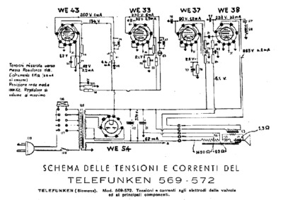 Siemens Telefunken 569 572 voltages 2