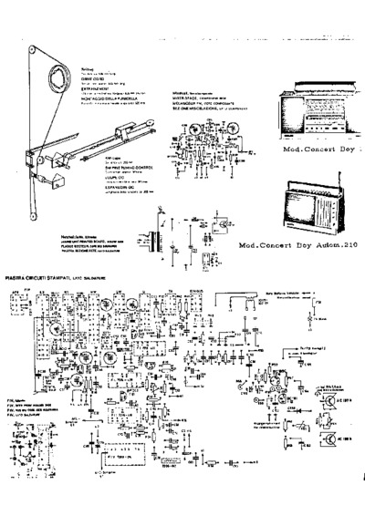 Grundig Concert Boy 210 tuning cord and PCB layout