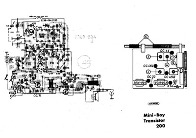 Grundig Mini Boy Transistor 200 PCB layout