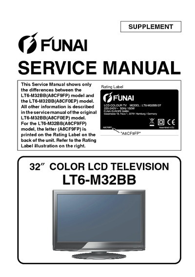 FUNAI LT6-M32BB (A8CF9FP)-SUP