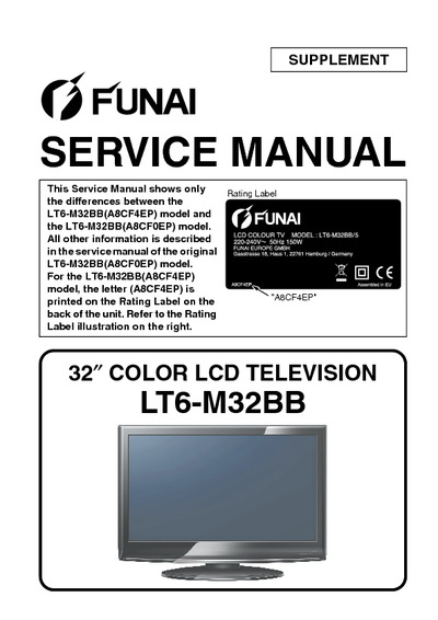FUNAI LT6-M32BB (A8CF4EP-SUP)