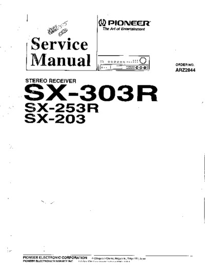 Pioneer SX-303R, SX-253R, SX-203