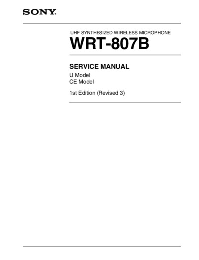 Sony WRT-807B