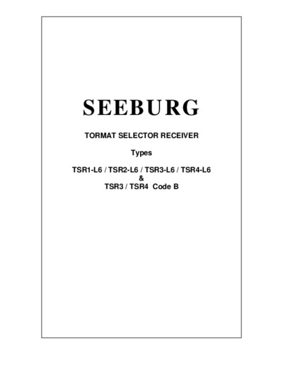 Seeburg TSR1234 L6 34B