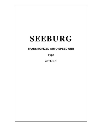 Seeburg 45TASU1 Autospeed
