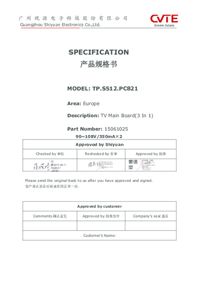 TP.S512.PC821 Schematics Diagram