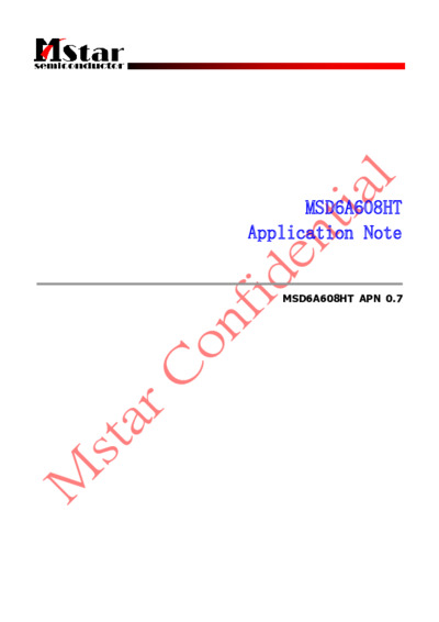 MSD6A608HT-MStar Schematics Diagram