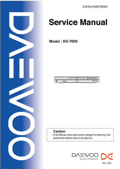 DAEWOO DVD DV-700S