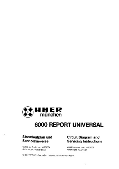 Uher 6000 Report
