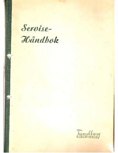 Tandberg Service 1933-1948