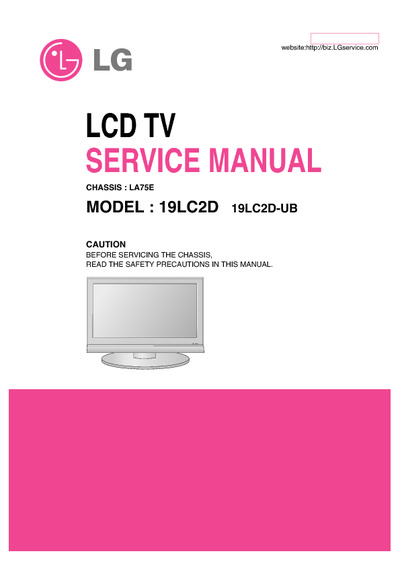 LG LCD TV 19LC2D, 19LC2D-UB chassis LA75E